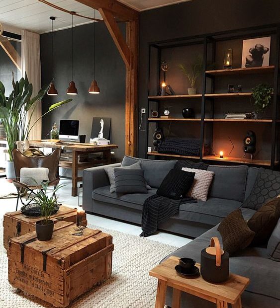 warna gelap interior rumah